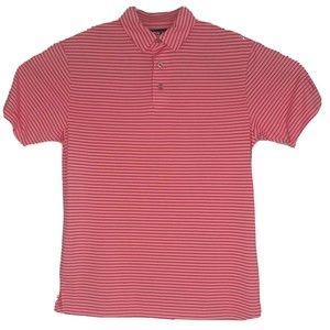 PGA TOUR Mens Striped Motionflux Polo Shirt Red Collar Logo Small $60.00 NEW